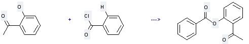 Ethanone,1-[2-(benzoyloxy)phenyl]- can be prepared by 1-(2-hydroxy-phenyl)-ethanone and benzoyl chloride at the temperature of 20 °C